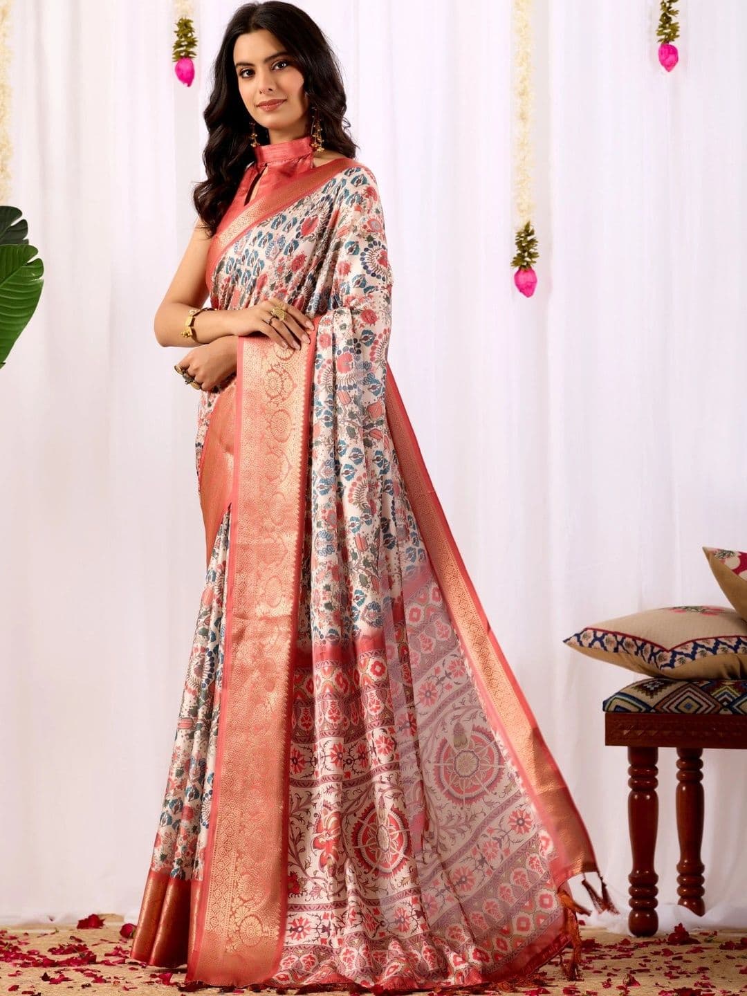 Moda Rapido Zari Silk Blend Designer Saree thumbnail 2
