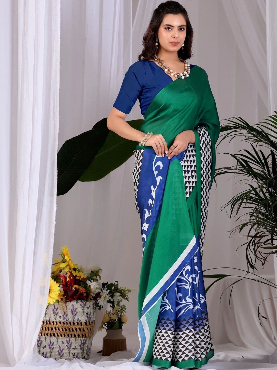 Moda Rapido Satin Designer Saree thumbnail 6