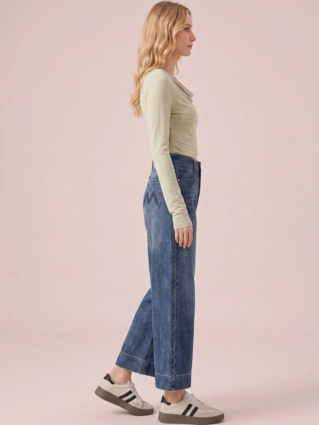 ATELIER REBEL Women Straight Fit Mid-Rise Light Fade Jeans thumbnail 2