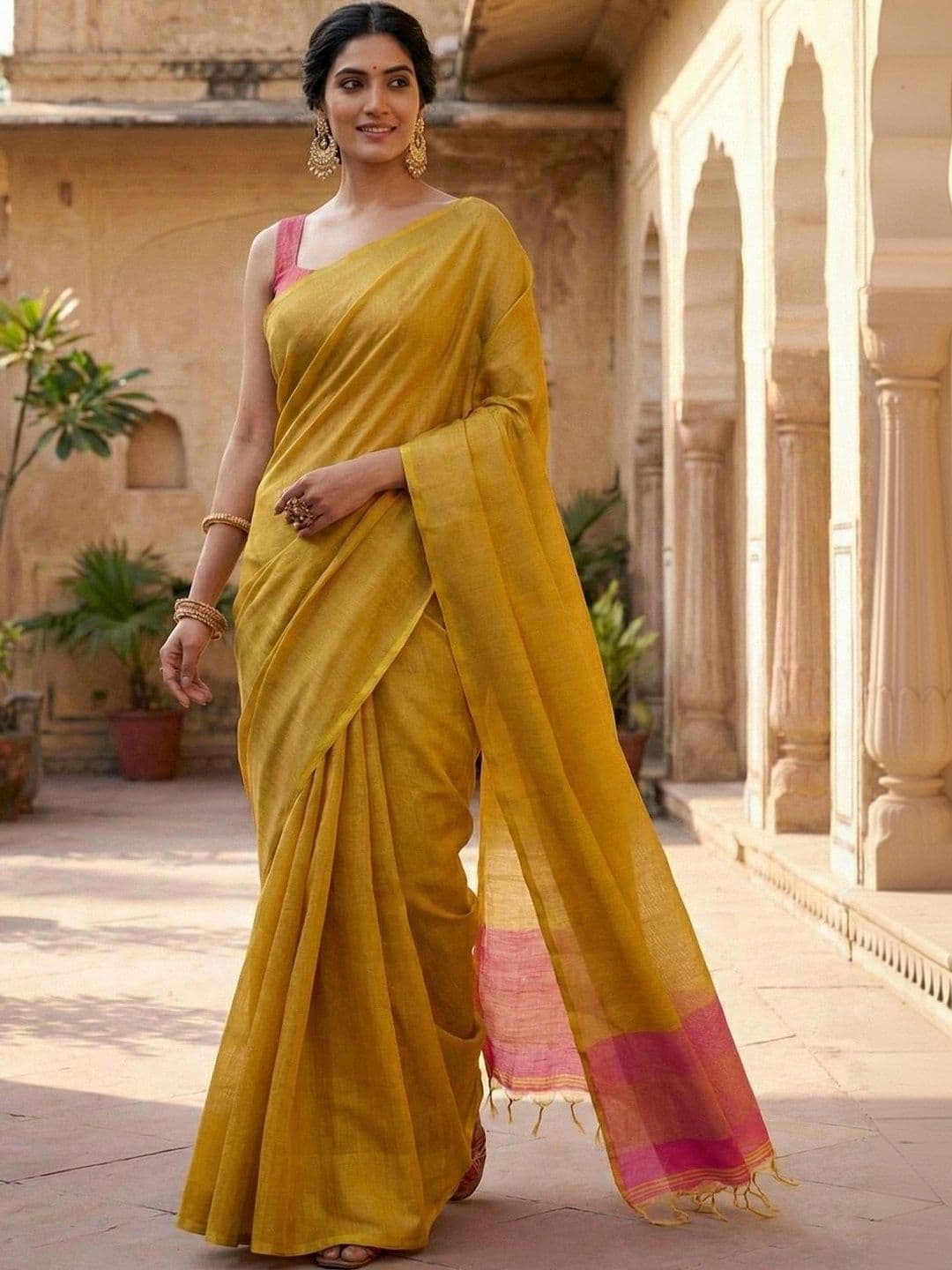 Mitera Woven Design Tissue Saree thumbnail 3