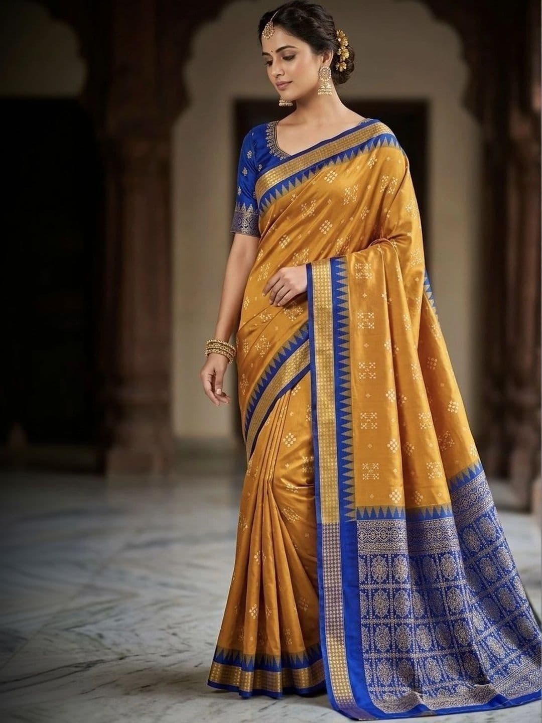 Silk Loomluxe Zari Art Silk Sambalpuri Saree - view 1