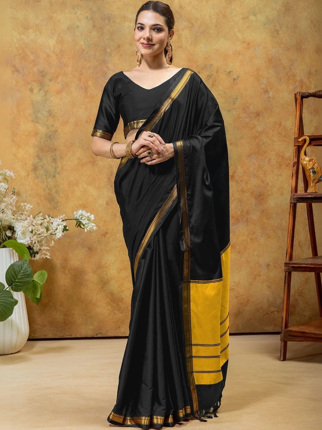 KALINI Zari Designer Gadwal Saree - view 1