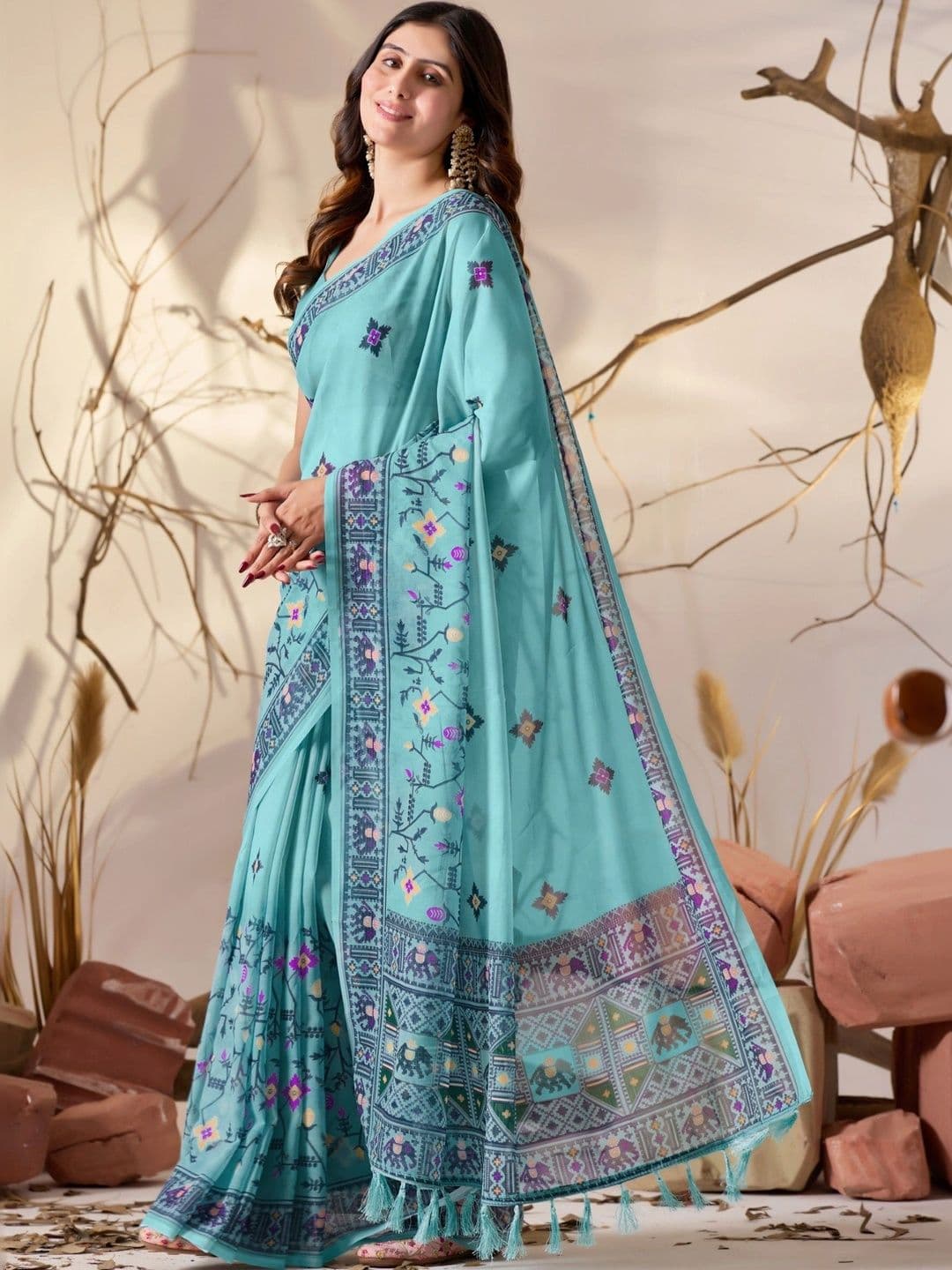 Moda Rapido Embroidered Poly Georgette Designer Saree thumbnail 6