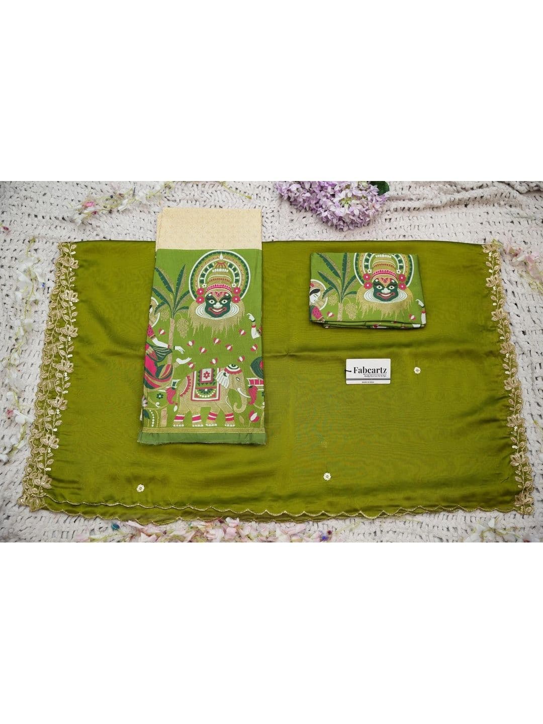Pink Bindi Embellished Sequinned Unstitched Lehenga & Blouse With Dupatta thumbnail 2