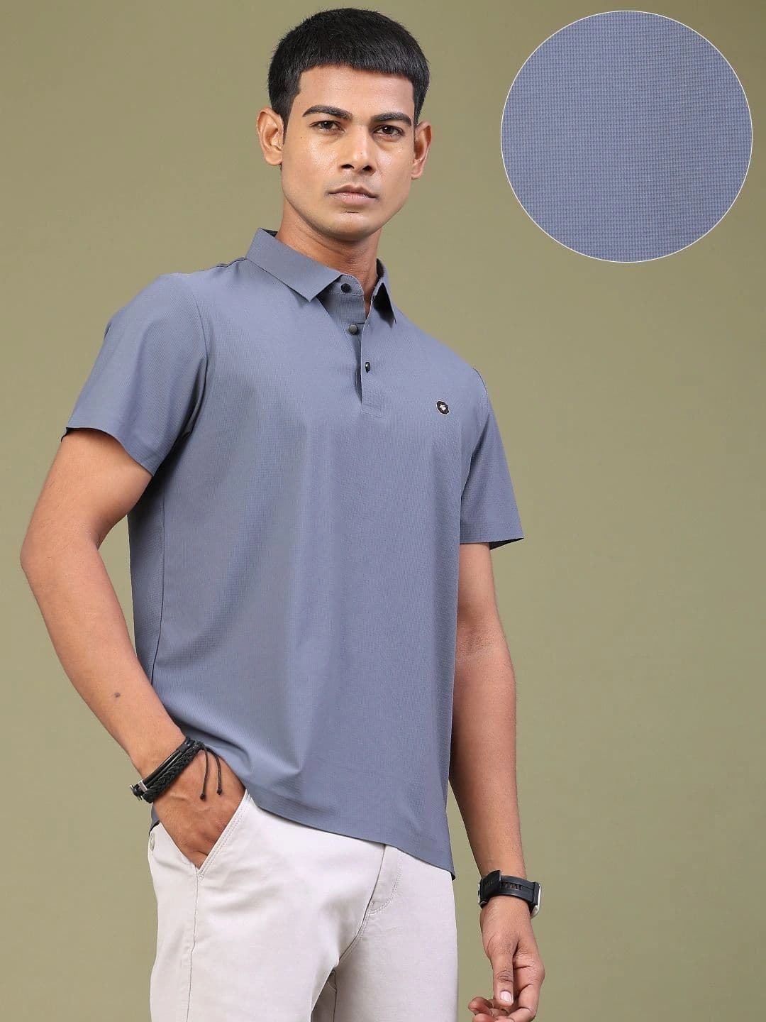 V-Mart Men Polo Collar Slim Fit T-shirt thumbnail 3