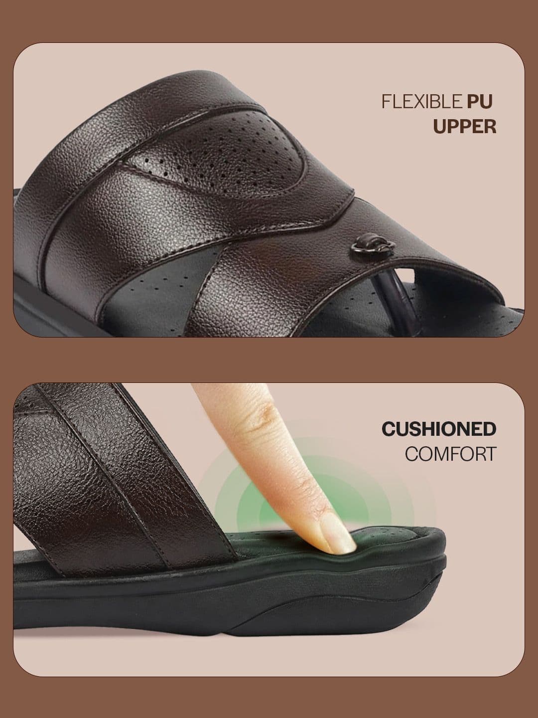 FAUSTO Men PU Comfort Sandals thumbnail 3