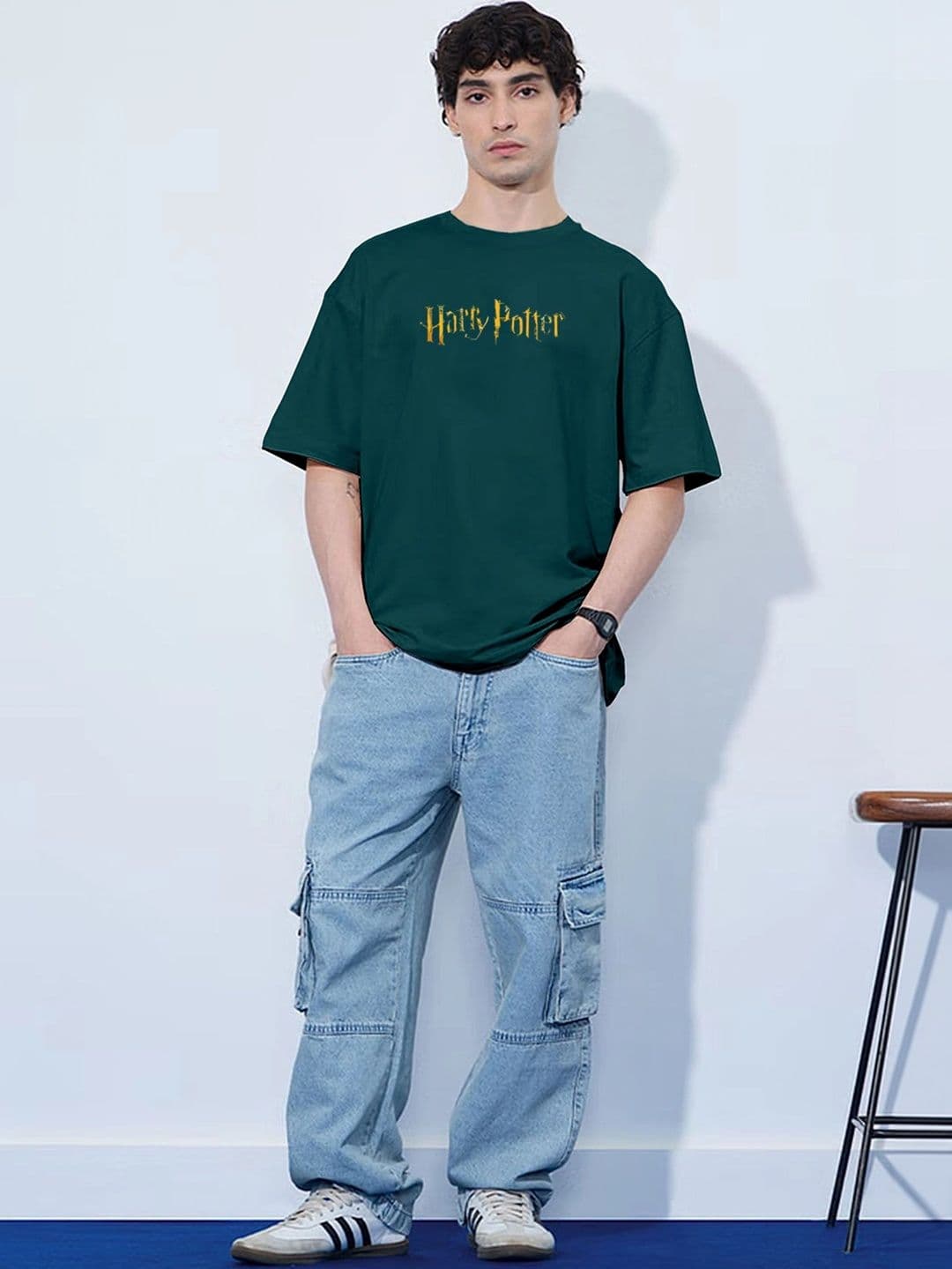 Moda rapido X TOGS & TERRE Men Typography Printed Drop-Shoulder Sleeves Organic Cotton Blend T-shirt thumbnail 4