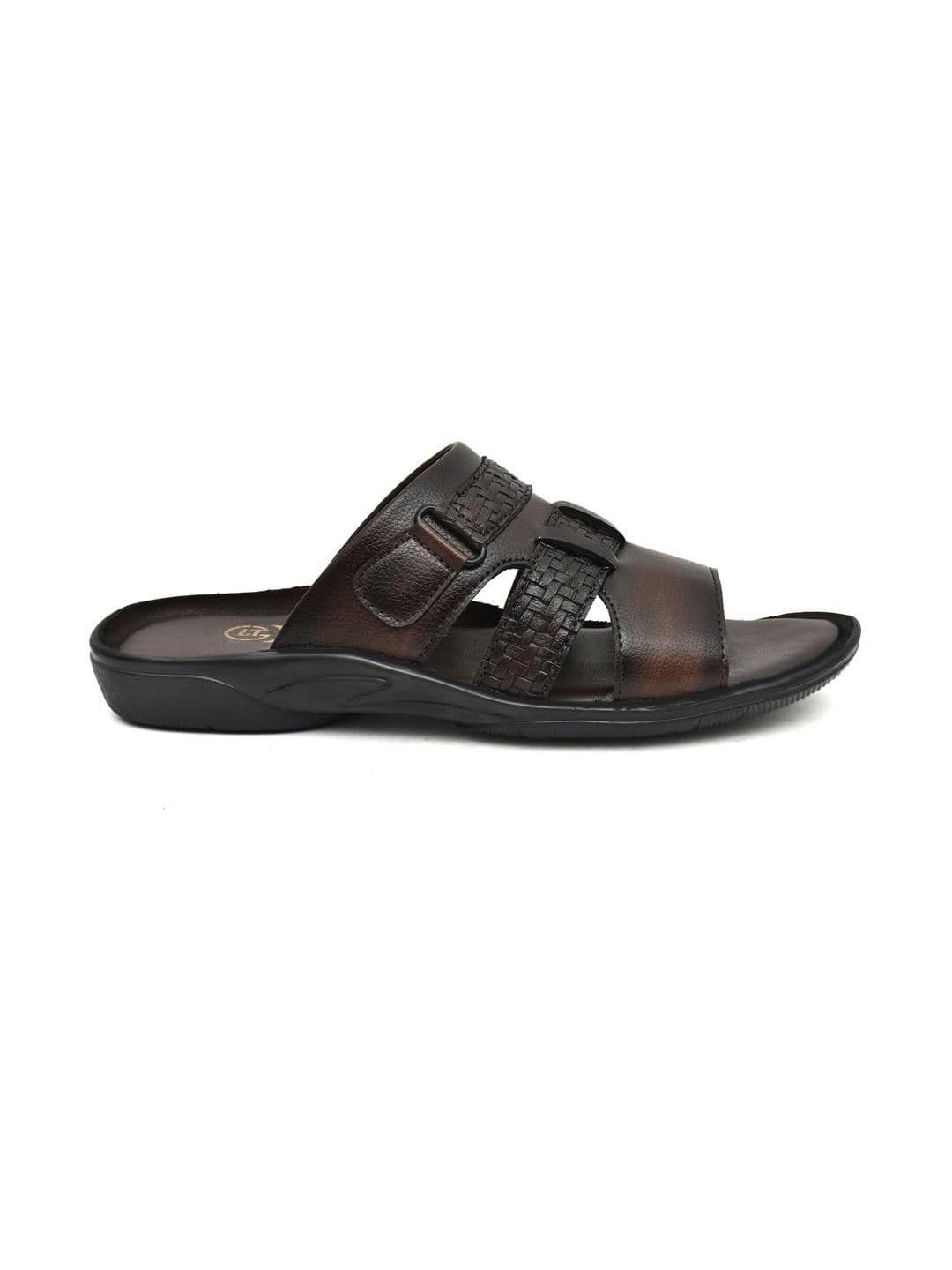 G L Trend Men Casual Stylish Comfortable Brown Slip-On Sandals thumbnail 2