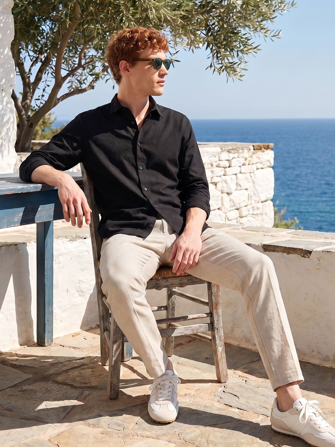 Mast & Harbour Easy Drape Textured Back Shirt thumbnail 5