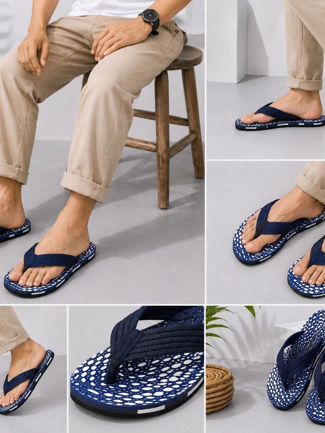 ENRIZZ Men Printed Thong Flip-Flops thumbnail 4