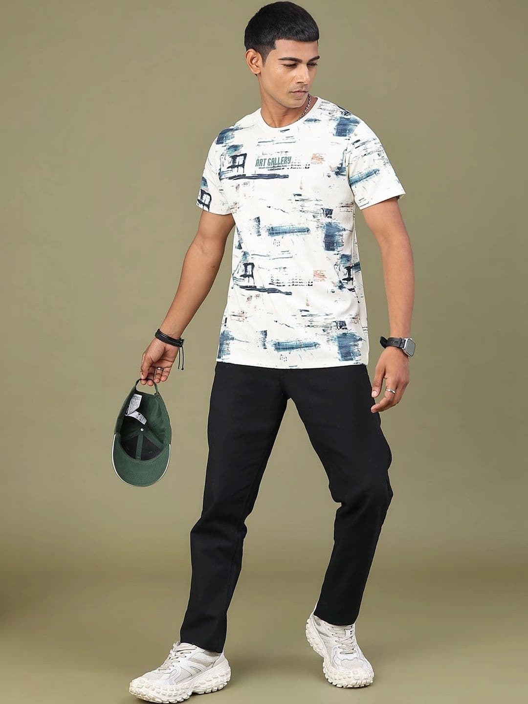 V-Mart Men Printed Slim Fit T-shirt thumbnail 3