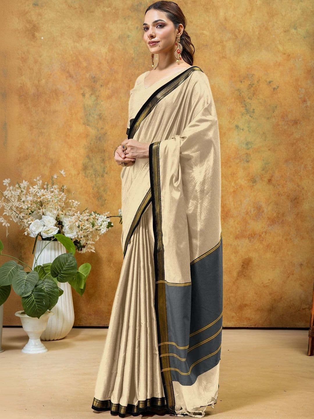 KALINI Woven Design Zari Designer Gadwal Saree thumbnail 4
