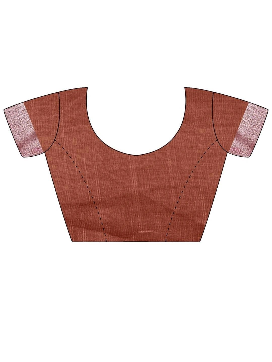 Anouk Kalamkari Zari Designer Block Print Saree thumbnail 4