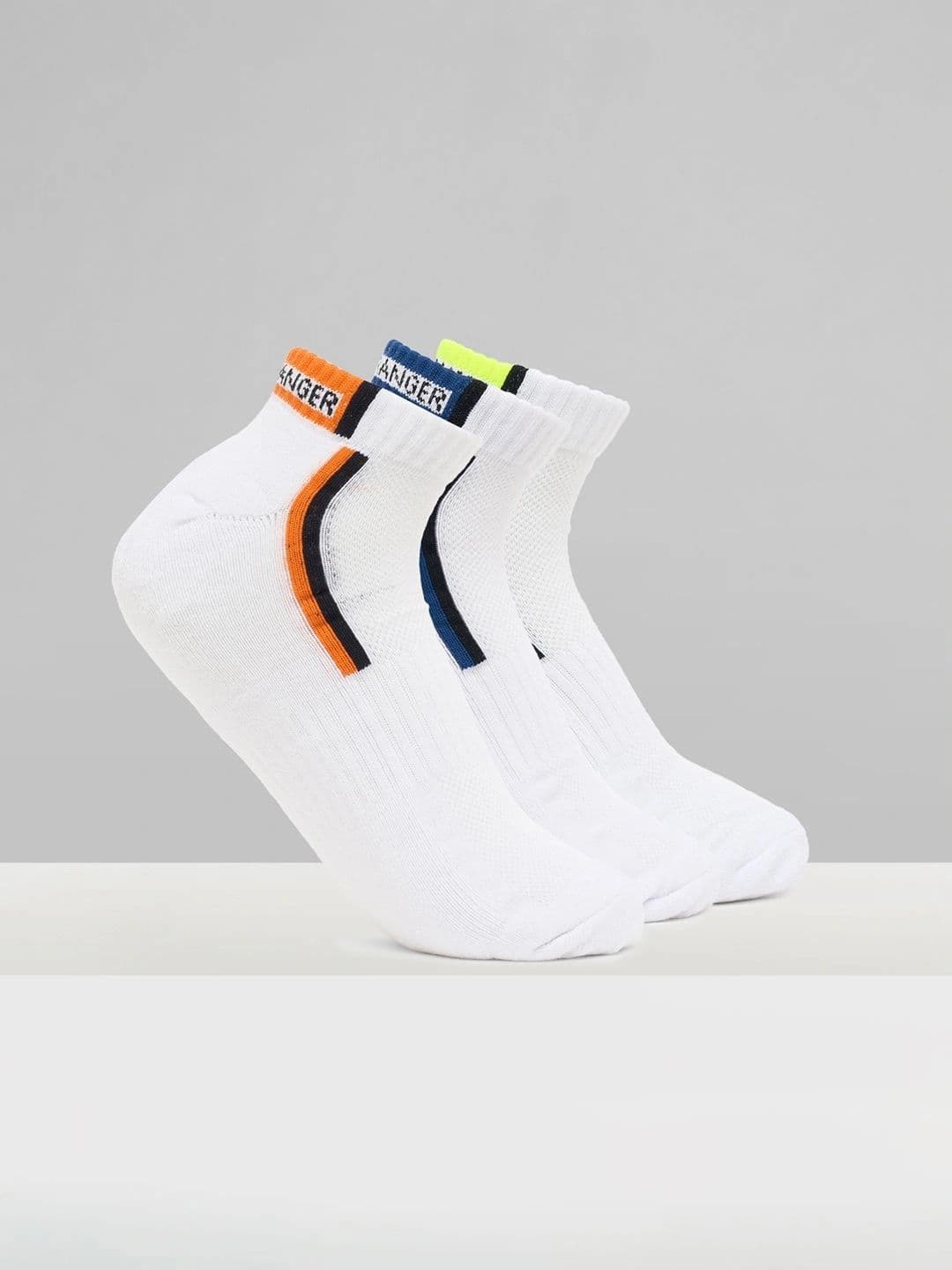 Urban Ranger by pantaloons Men Pack of 3 Cotton Blend Assorted Patterned Ankle Length Socks - view 1