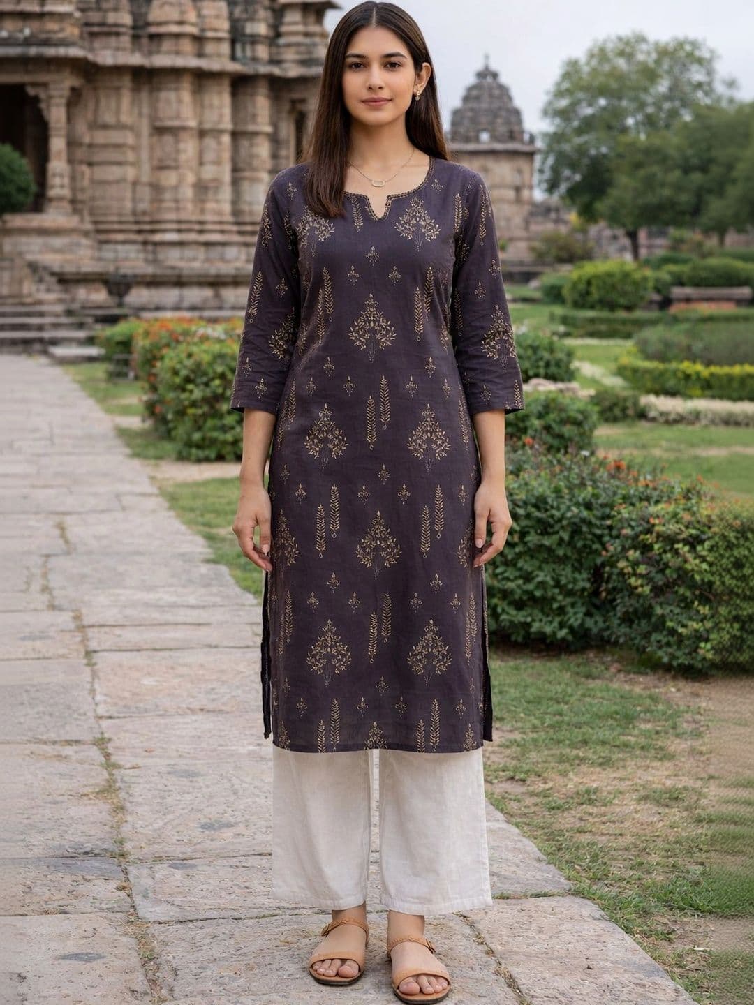 KALINI Women Ethnic Motifs Printed Indie Prints Kurta thumbnail 5