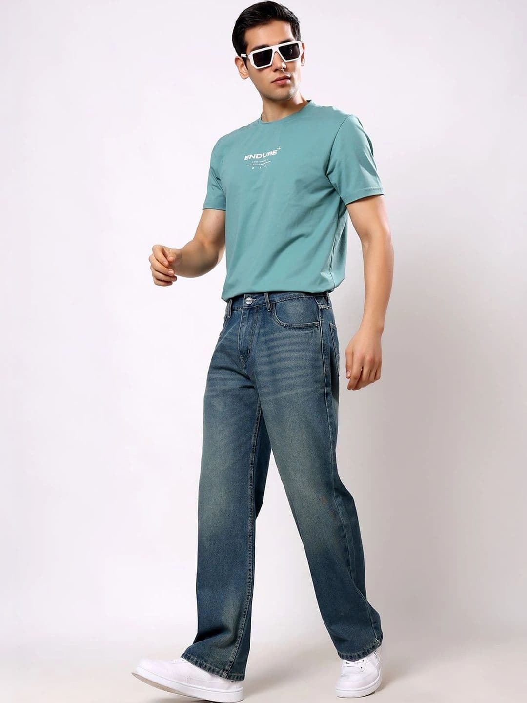 Stylox Men's Baggy Fit Non-Stretchable Mid-Rise Denim Jeans thumbnail 7