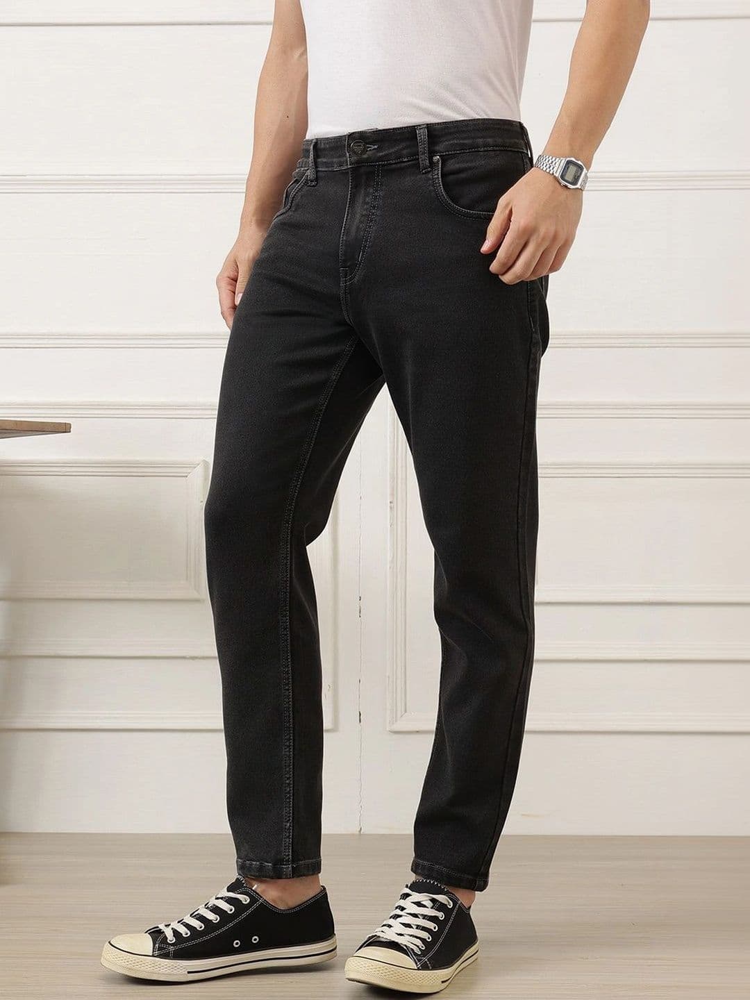 Thomas Scott Men Smart Slim Fit Mid-Rise Stretchable Jeans thumbnail 2