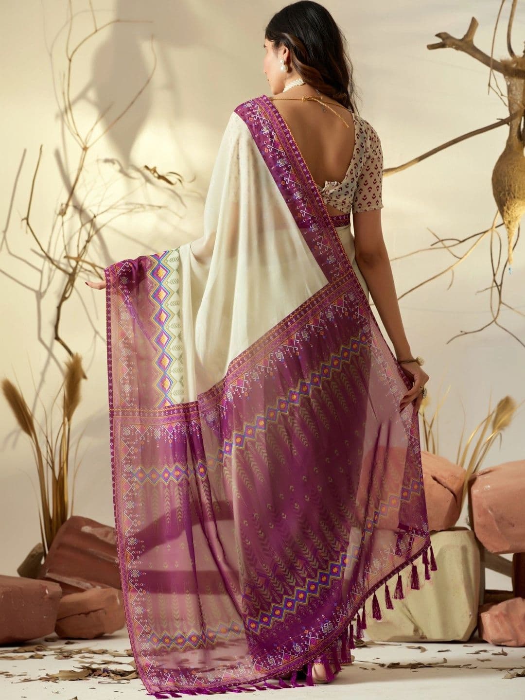 Moda Rapido Poly Georgette Designer Saree thumbnail 5