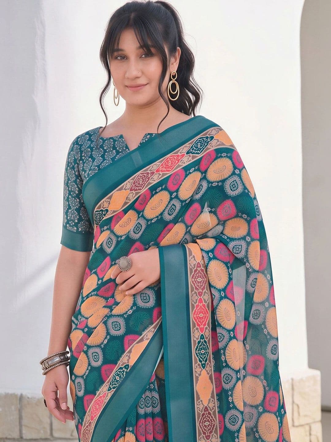 Anouk Zari Designer Saree thumbnail 4