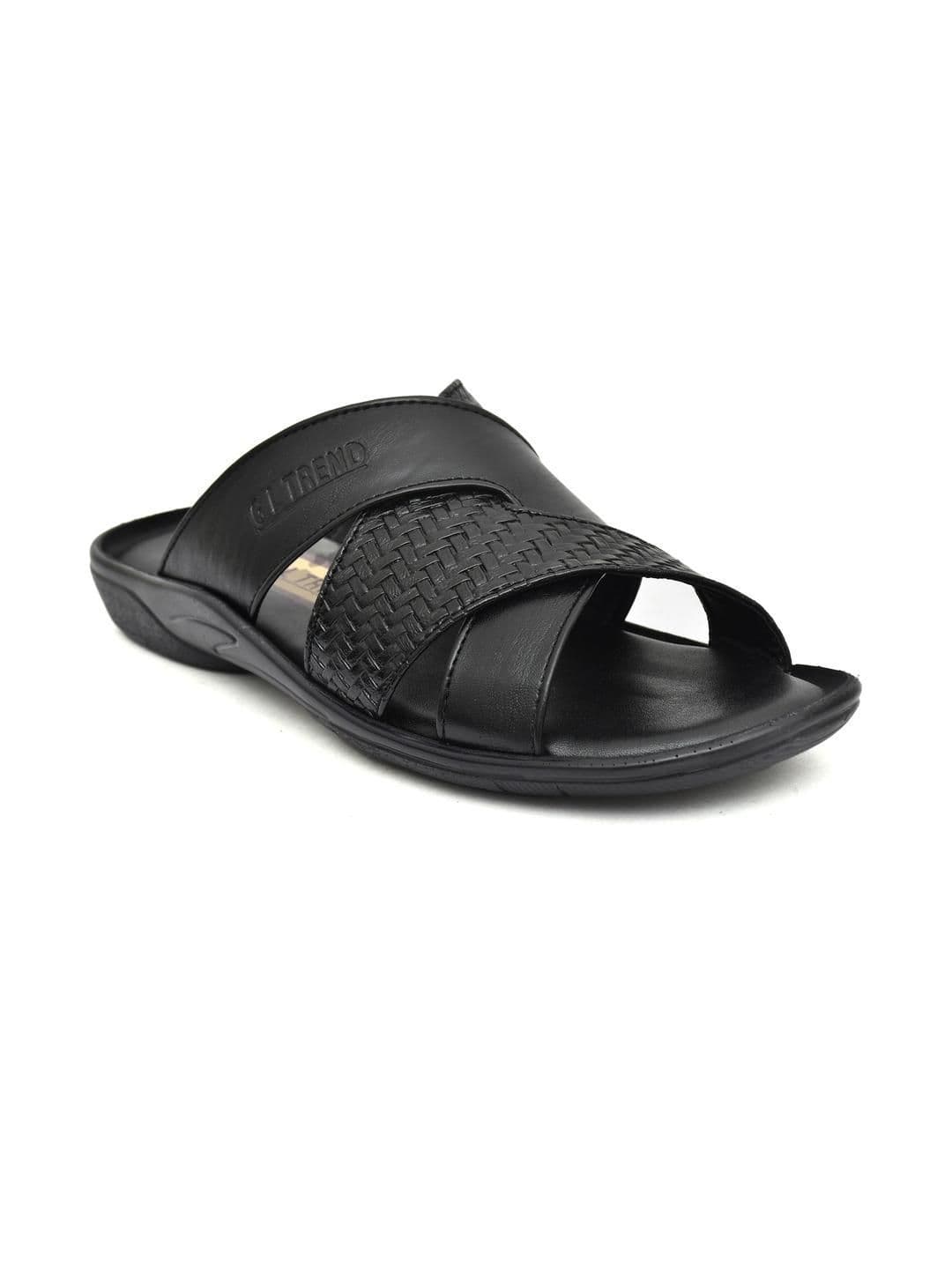 G L Trend Men Casual Stylish Comfortable Black Slip-On Sandals thumbnail 4