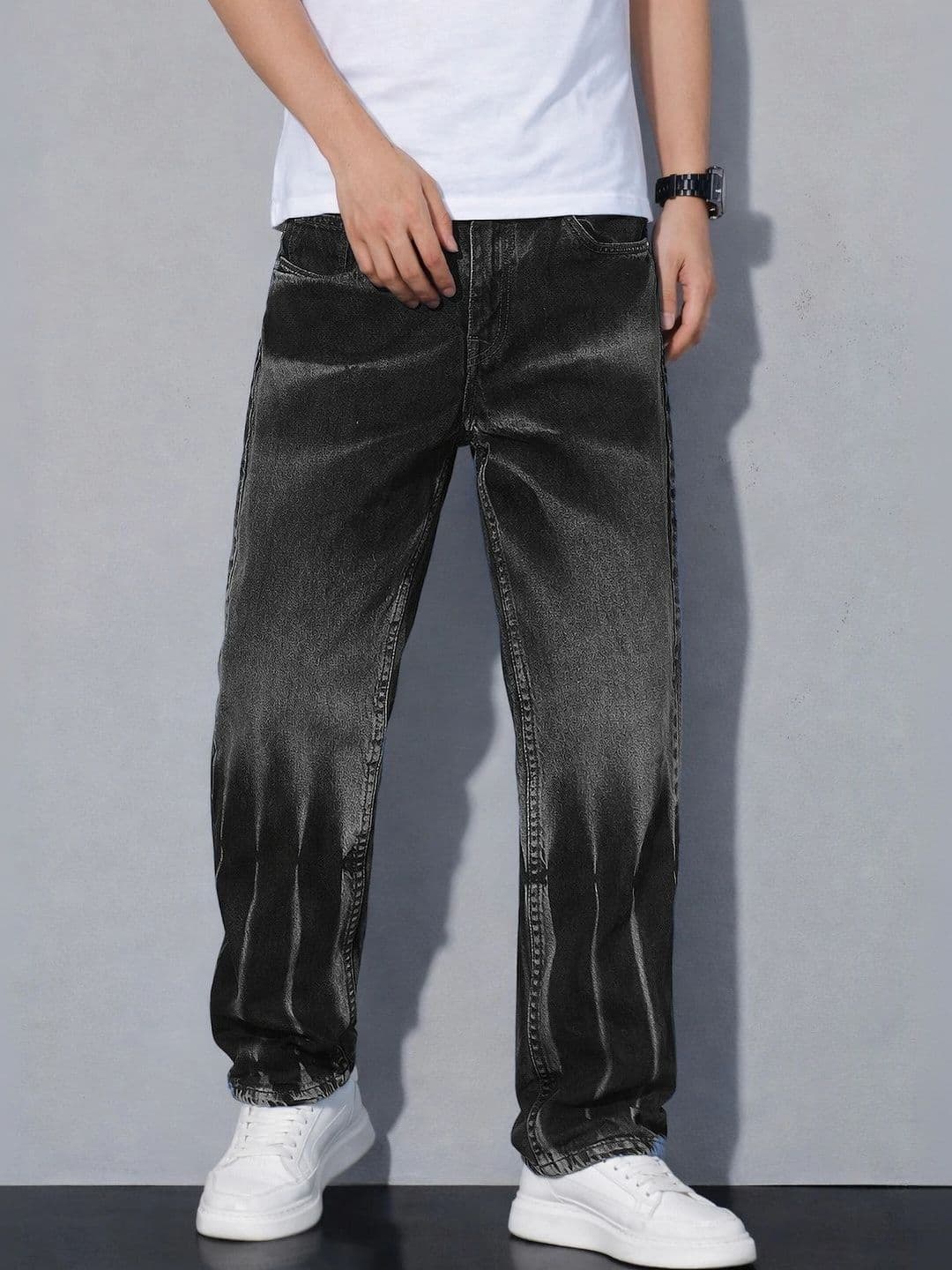 VERTICALS Men Straight Fit Mid-Rise Jeans - view 1