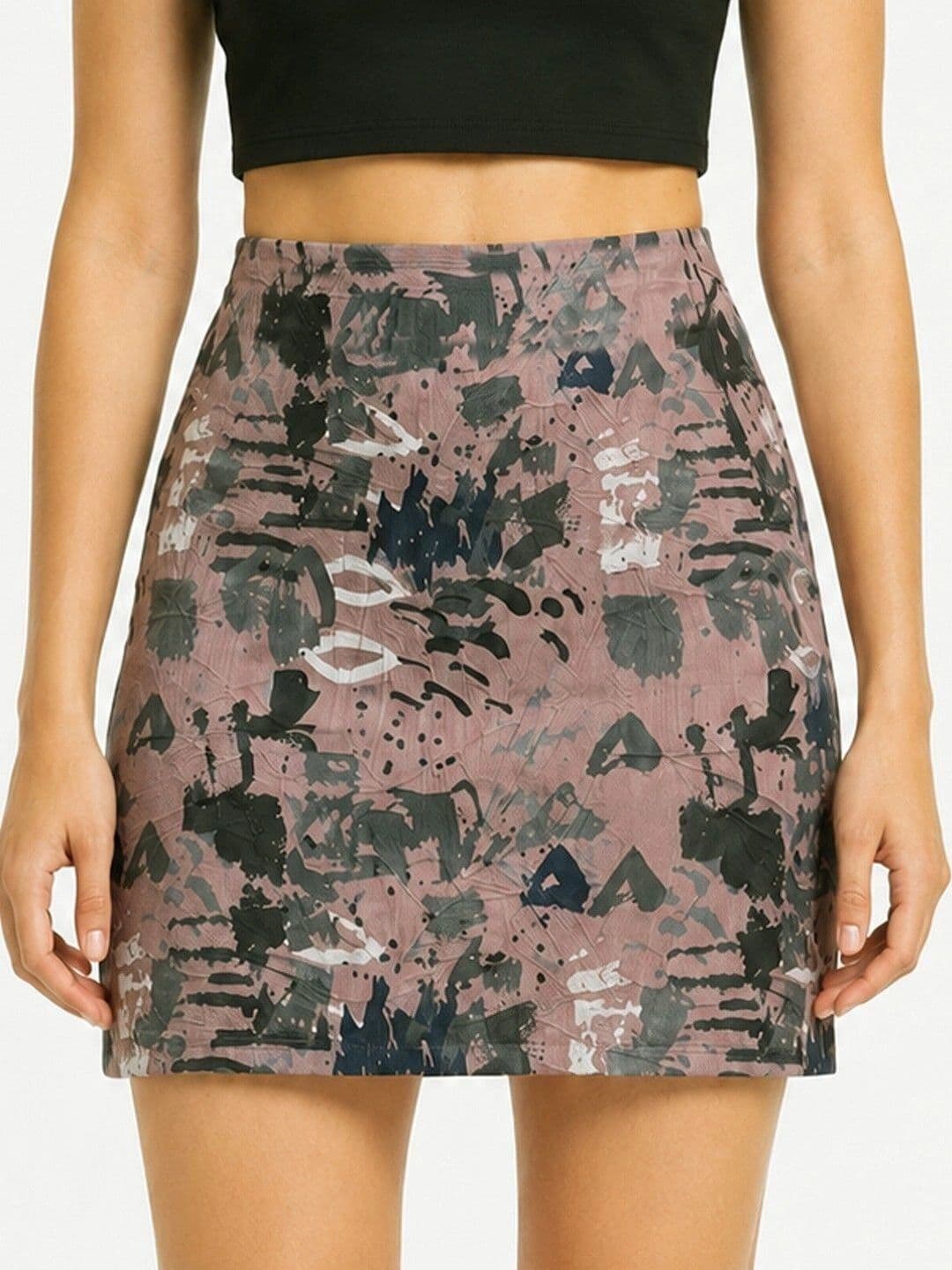 Unwind Mode Women Abstract Mini A-Line Skirt thumbnail 2
