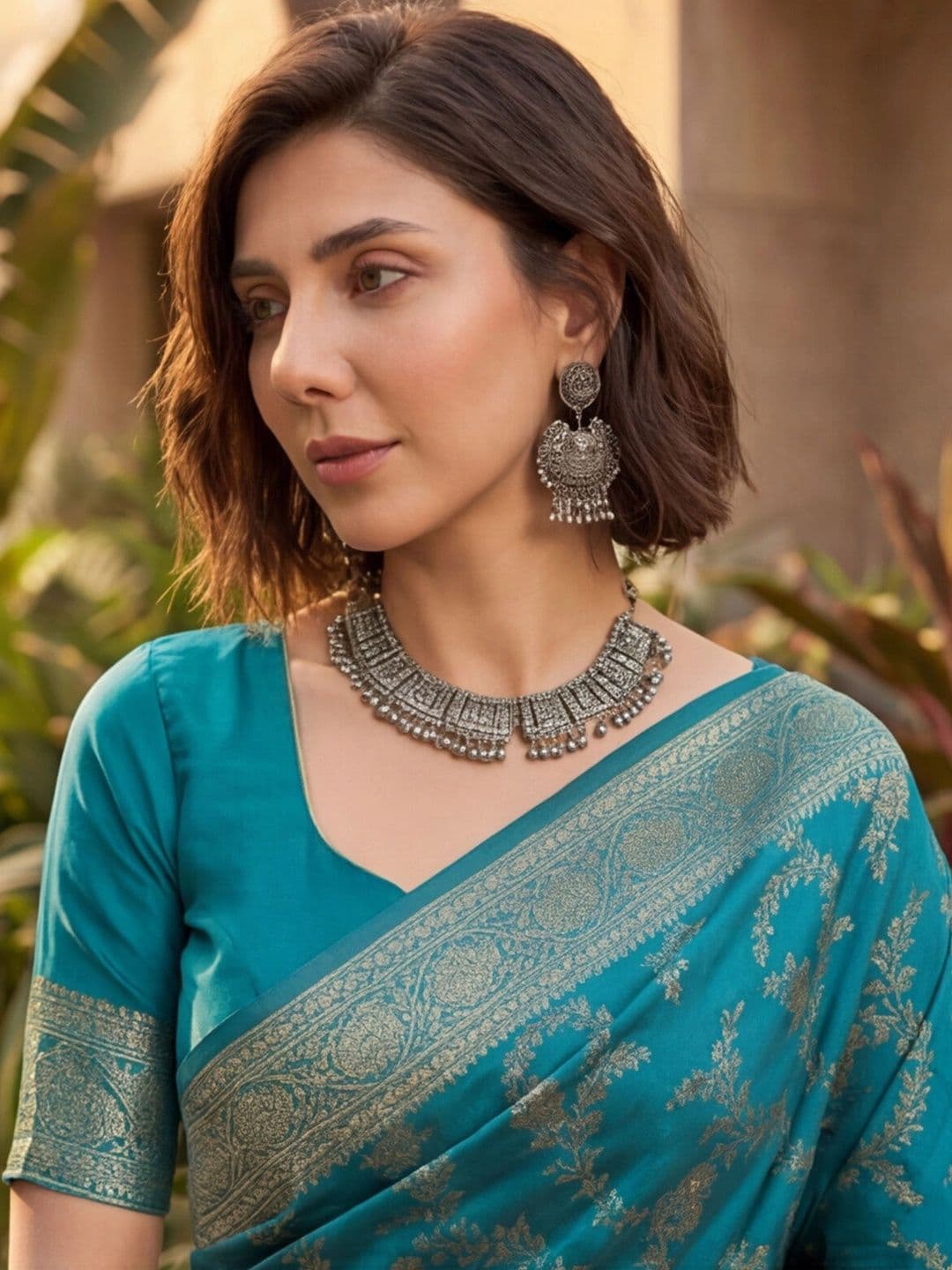 Anouk Rustic Woven Design Zari Silk Blend Designer Kanjeevaram Saree thumbnail 2
