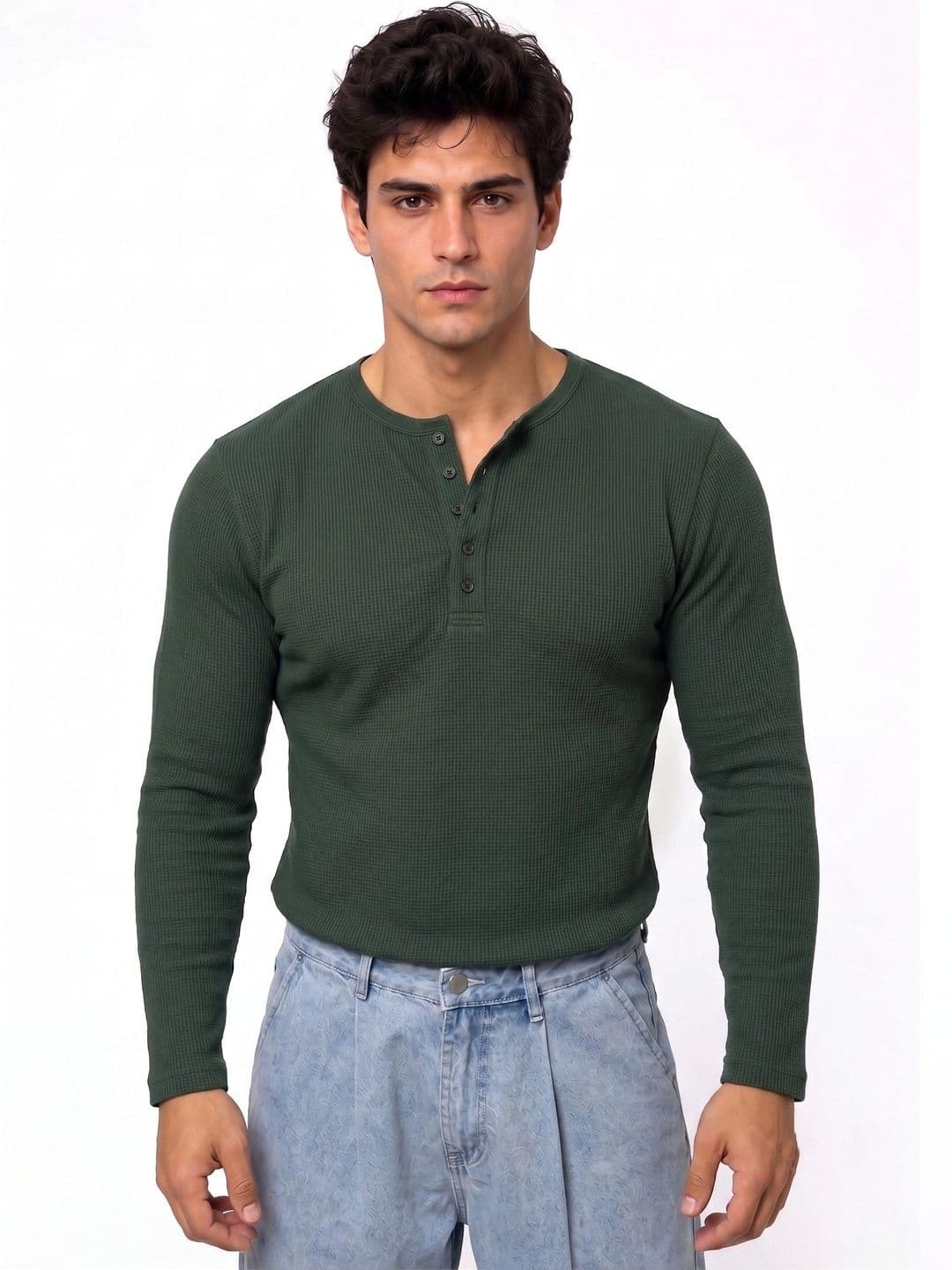 Azizan Men Henley Neck T-shirt thumbnail 4