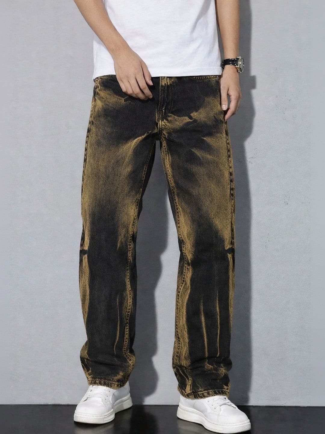 VERTICALS Men Straight Fit Mid-Rise Jeans - view 1
