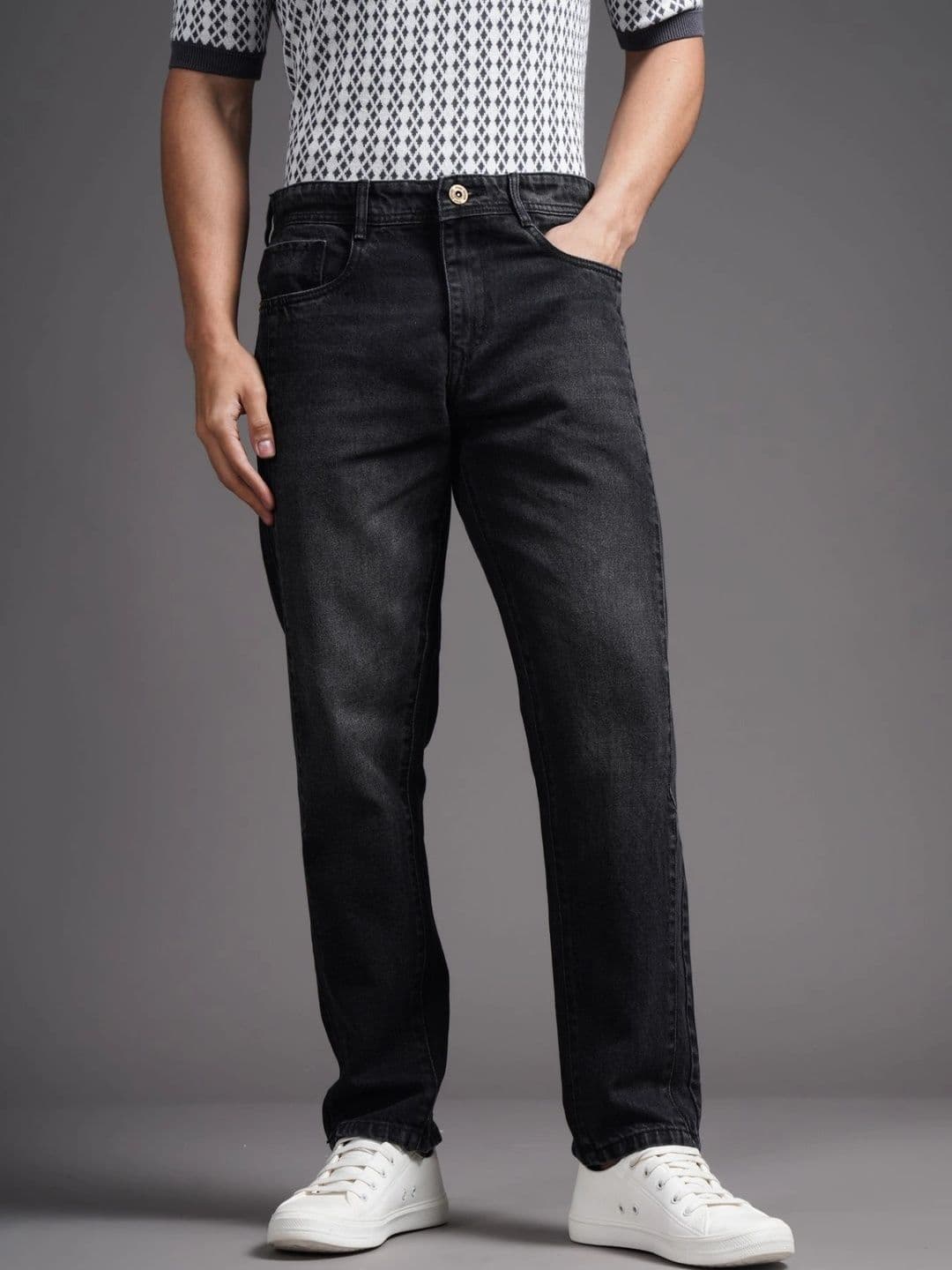 PAUL STREET Men Comfort Tapered Fit Mid-Rise Jeans - view 1
