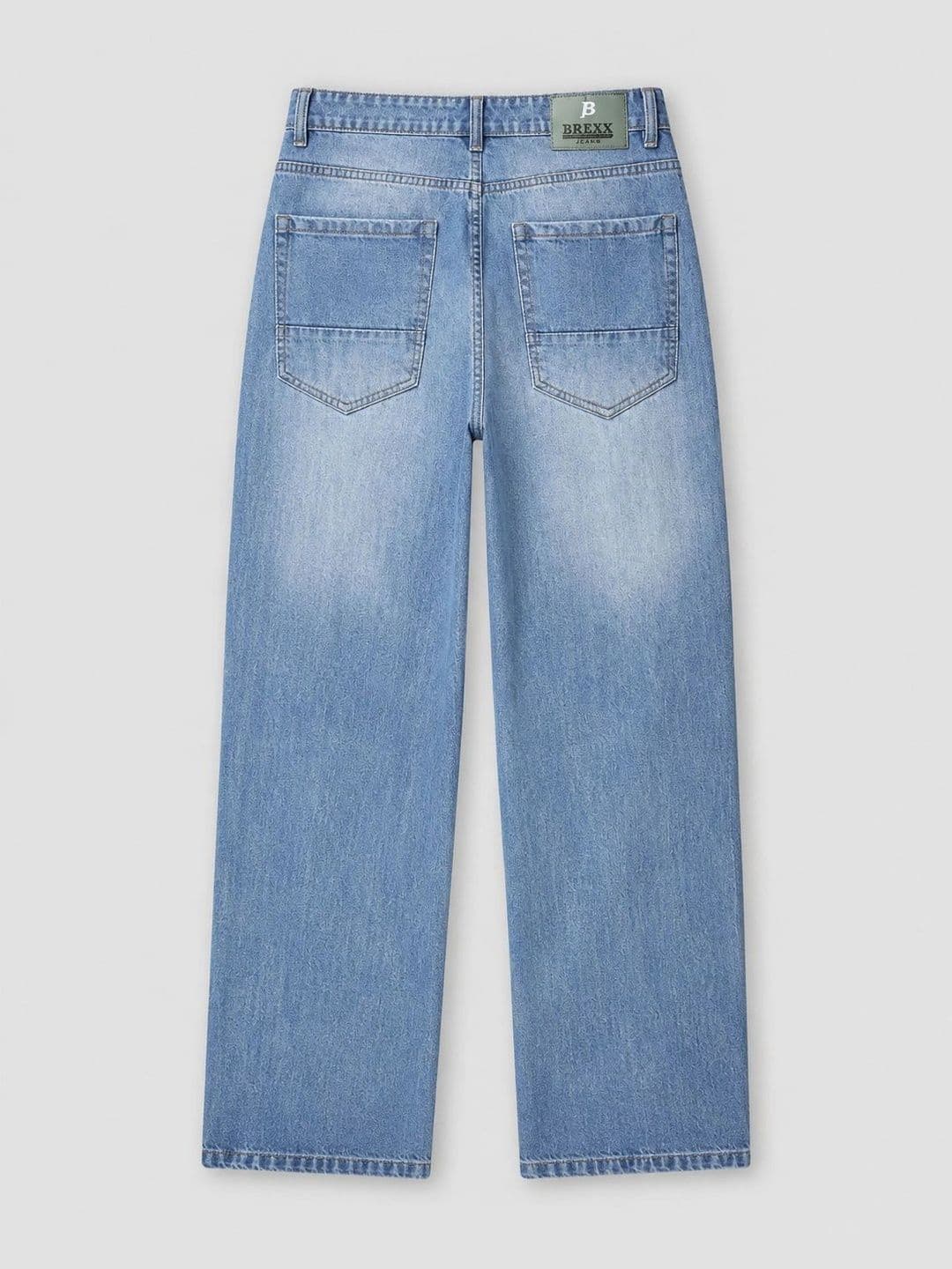 BREXX Men Jean Straight Fit Mid-Rise Light Fade Stretchable Jeans thumbnail 3