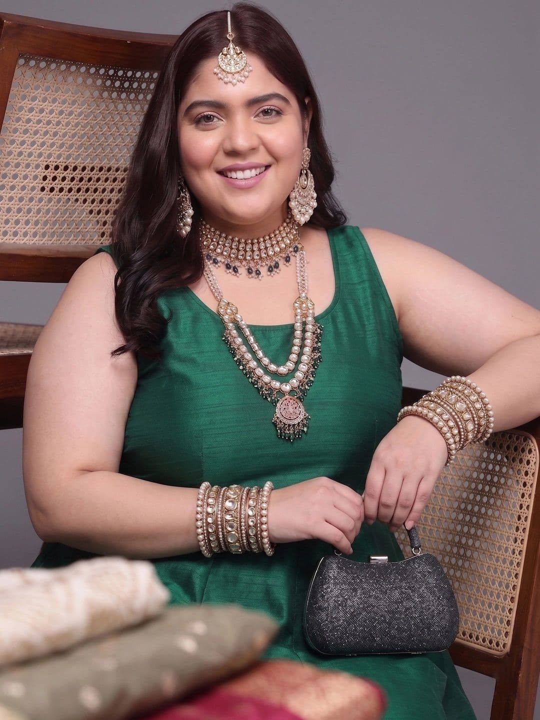 A PLUS BY AHALYAA Printed Round Neck Fit & Flared Ethnic Dresses thumbnail 4