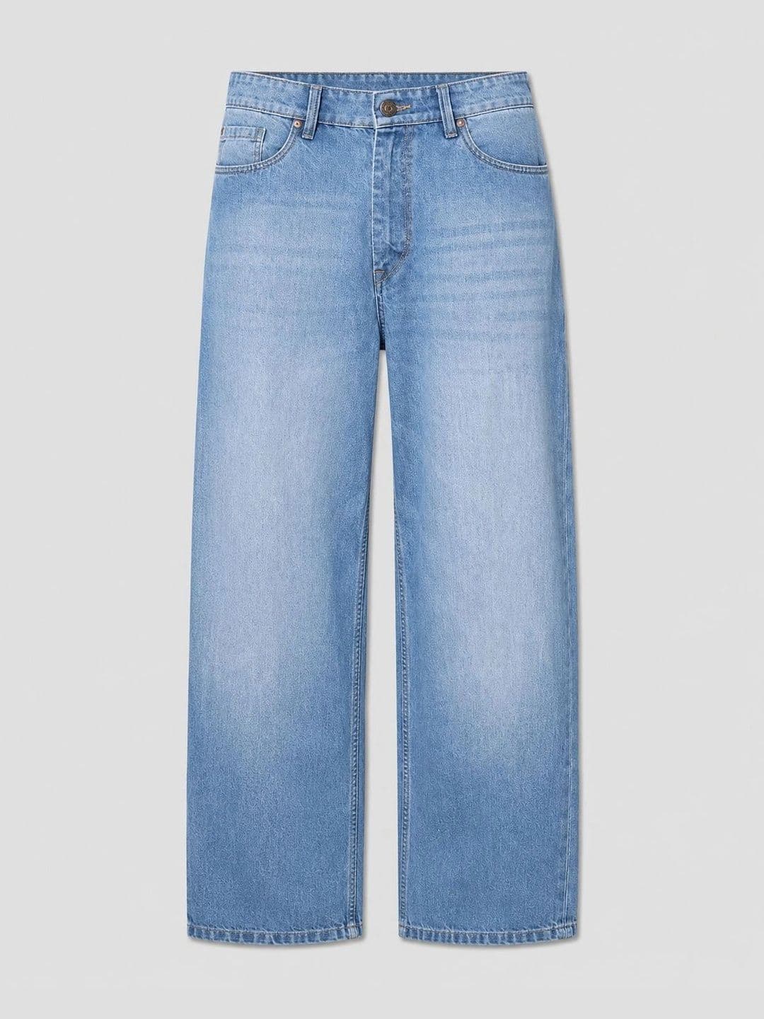 BREXX Men Jean Straight Fit Mid-Rise Light Fade Denim Stretchable Jeans thumbnail 7