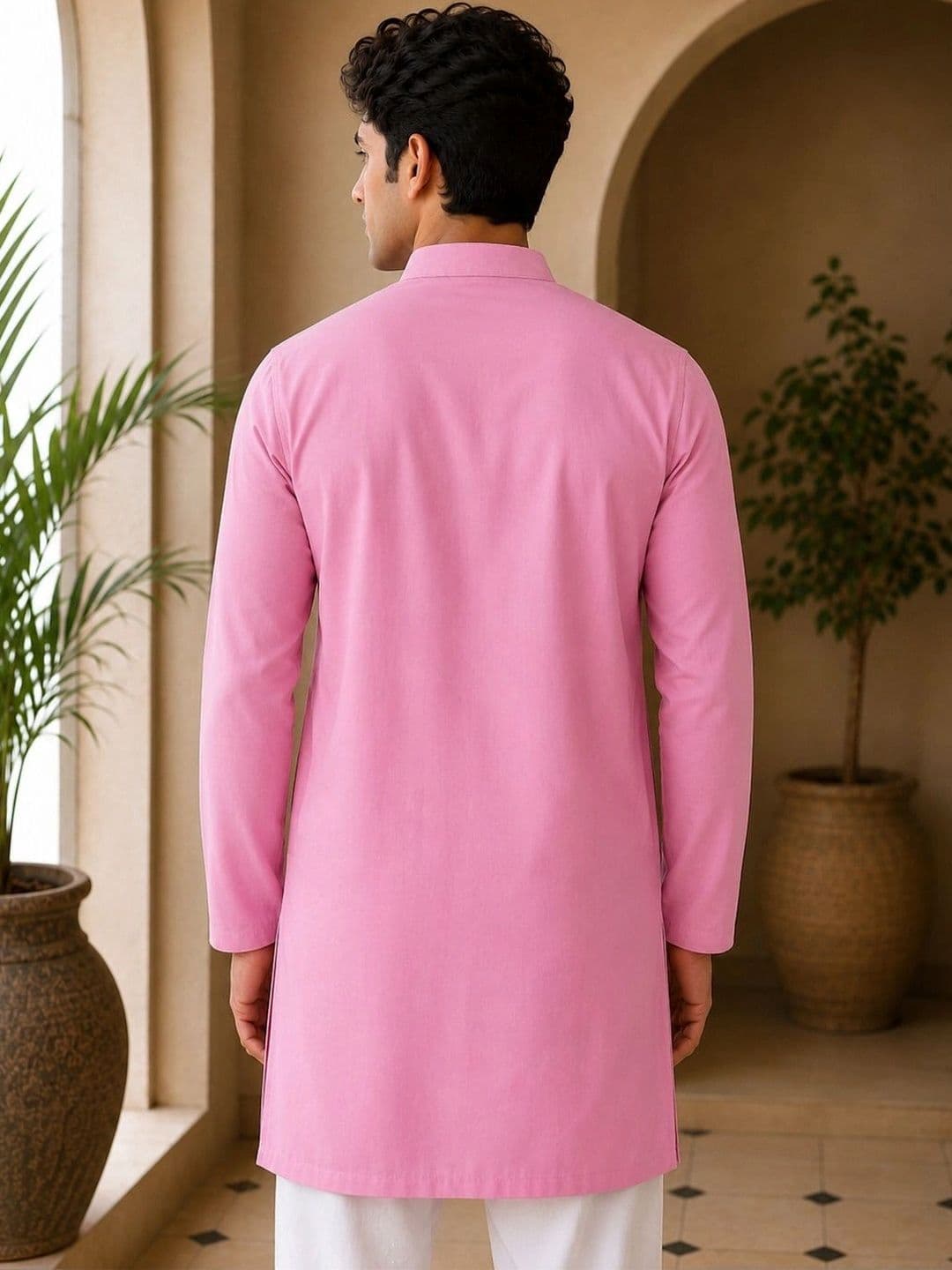 House of Pataudi Men Embellished Mirror Work Kurta thumbnail 4