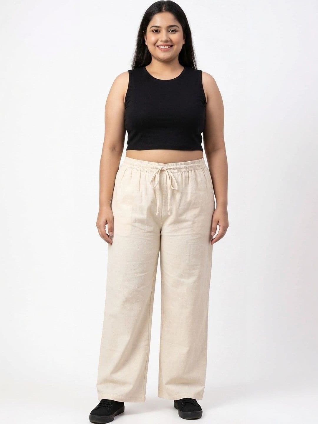 Ktdd Trading Women Pack of 2 Cotton Knitted Palazzos thumbnail 5