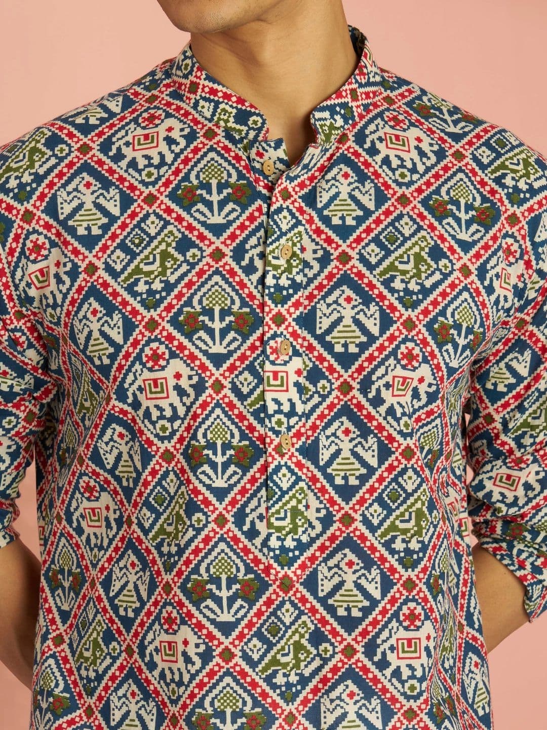 VASTRAMAY Men Ethnic Motifs Printed Kurta thumbnail 5
