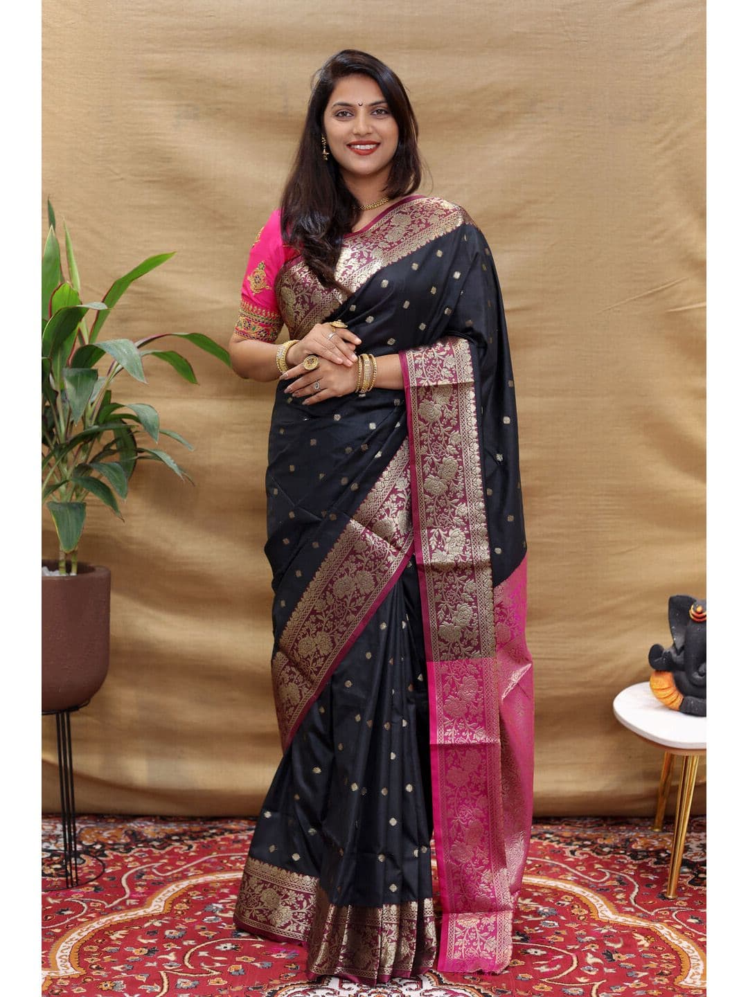 Dhaaga Ghar Woven Design Zari Art Silk Banarasi Saree - view 1