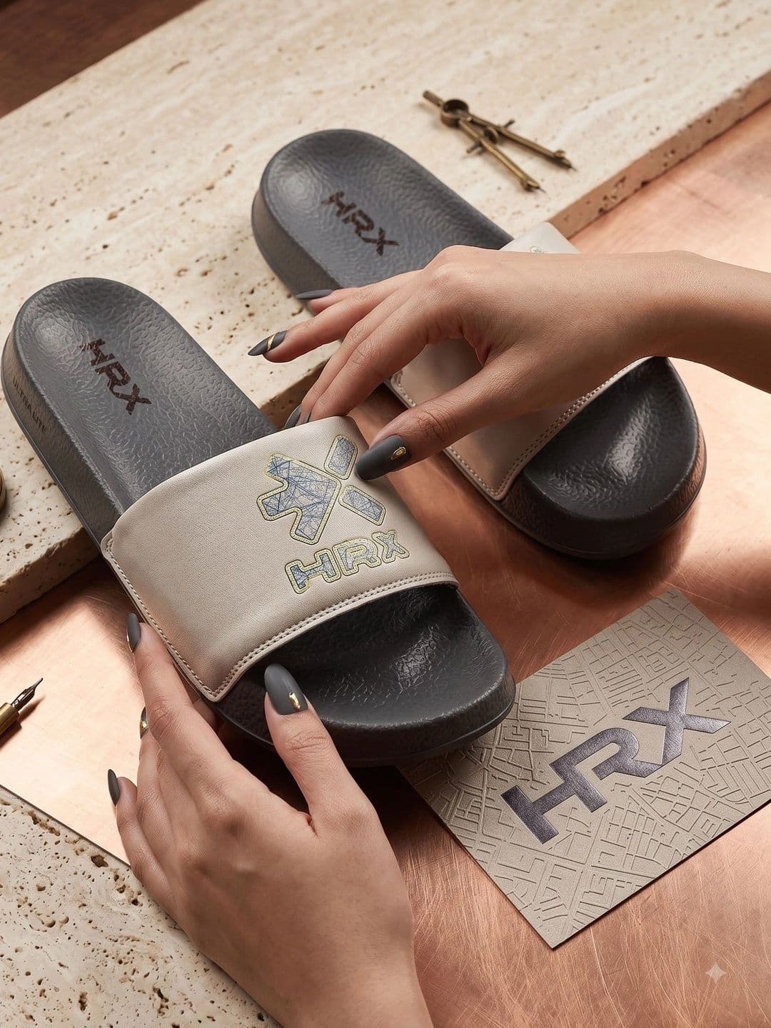 HRX by Hrithik Roshan Men Printed Sliders thumbnail 3