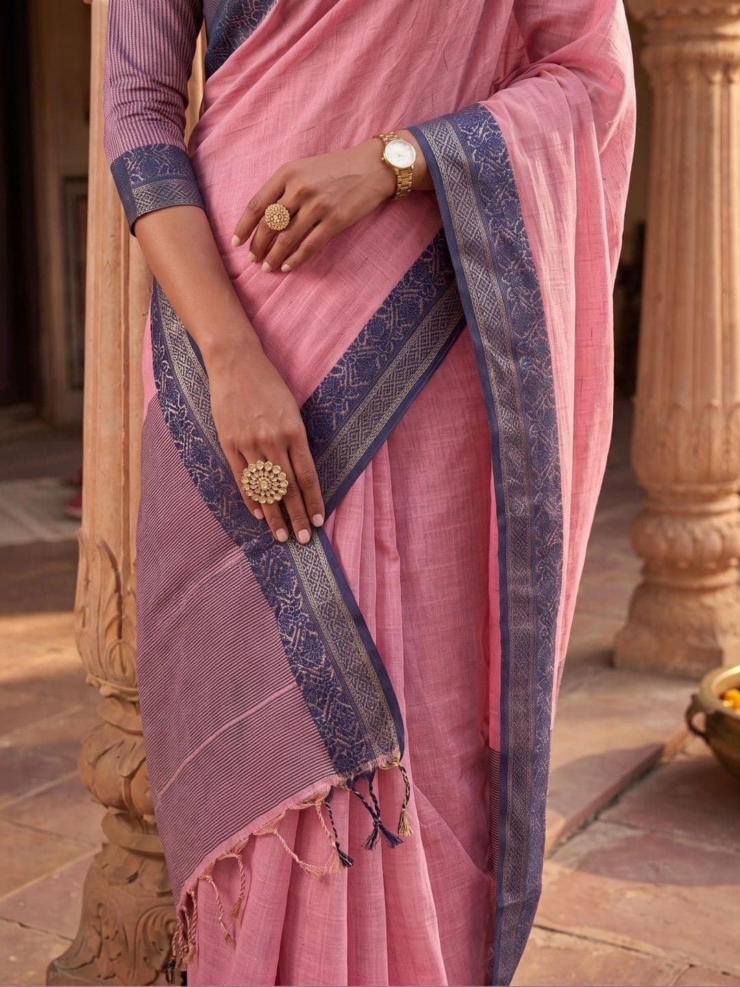 Madhuhansh Silk Cotton Patola Saree thumbnail 5