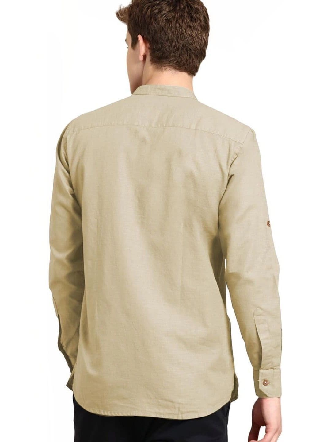 Amrit Trending Men Pack of 2 Cotton Mandarin Collar Kurta thumbnail 2