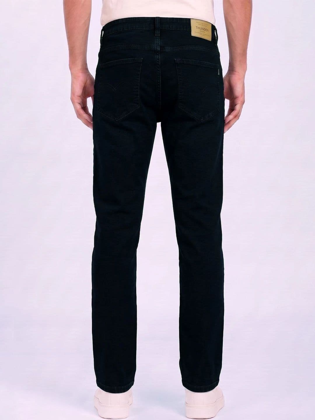 THUNDER JEANS Men Regular Fit Mid-Rise Stretchable Jeans thumbnail 2