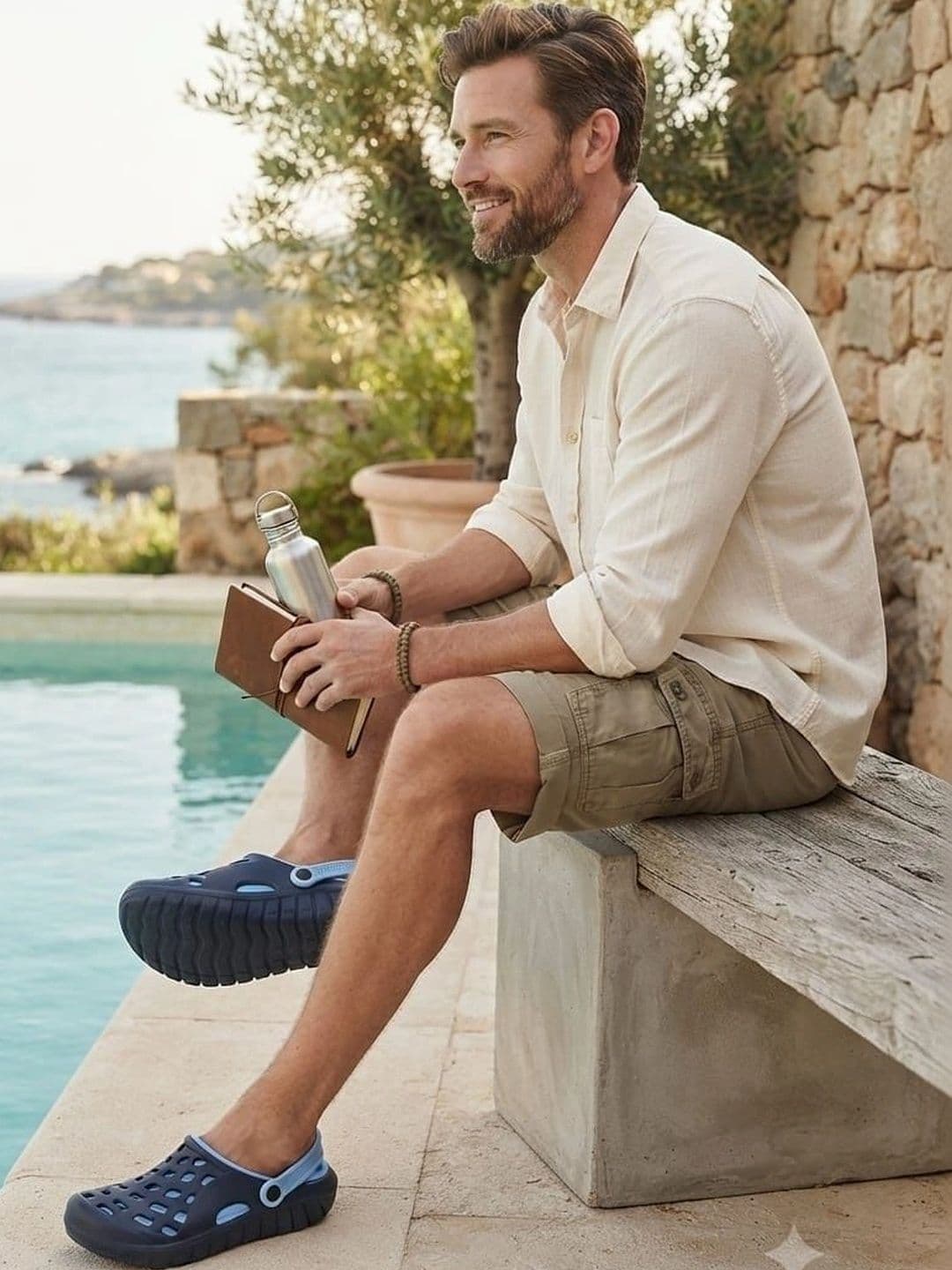 Trump Men Blue Casual Clogs thumbnail 4