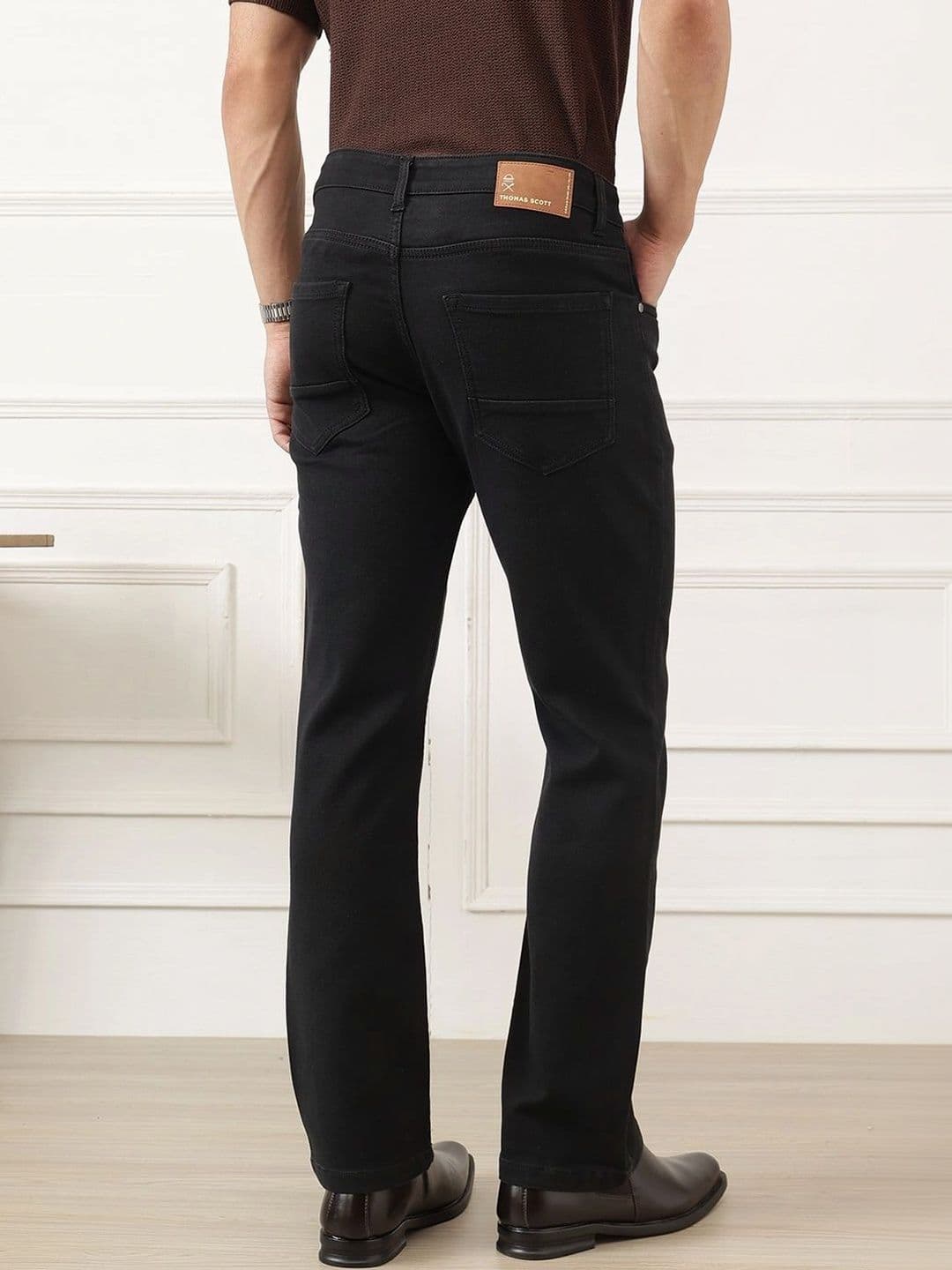 Thomas Scott Men Smart Bootcut Mid-Rise Stretchable Jeans thumbnail 6
