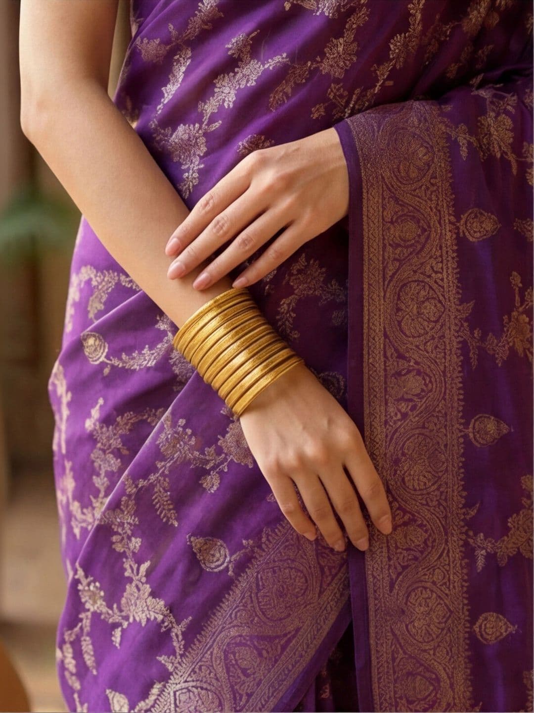Anouk Rustic Woven Design Zari Silk Blend Designer Kanjeevaram Saree thumbnail 2