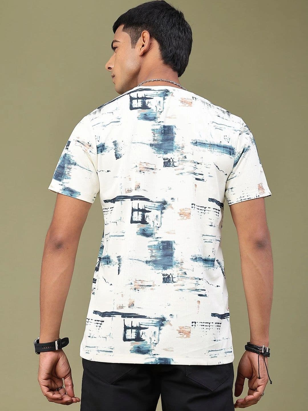 V-Mart Men Printed Slim Fit T-shirt thumbnail 4