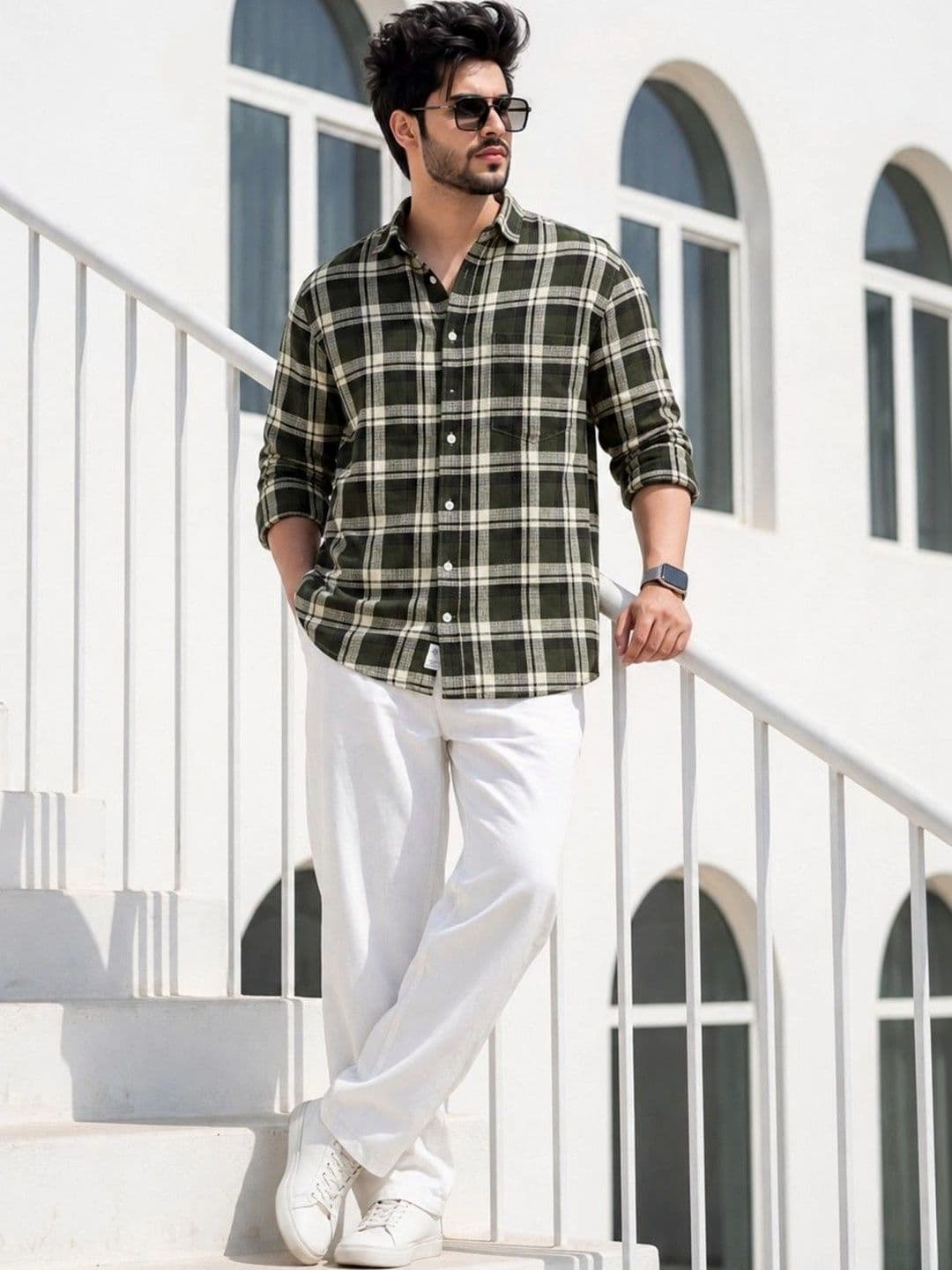 TERROFAB Men Classic Tartan Checks Checked Casual Shirt - view 1