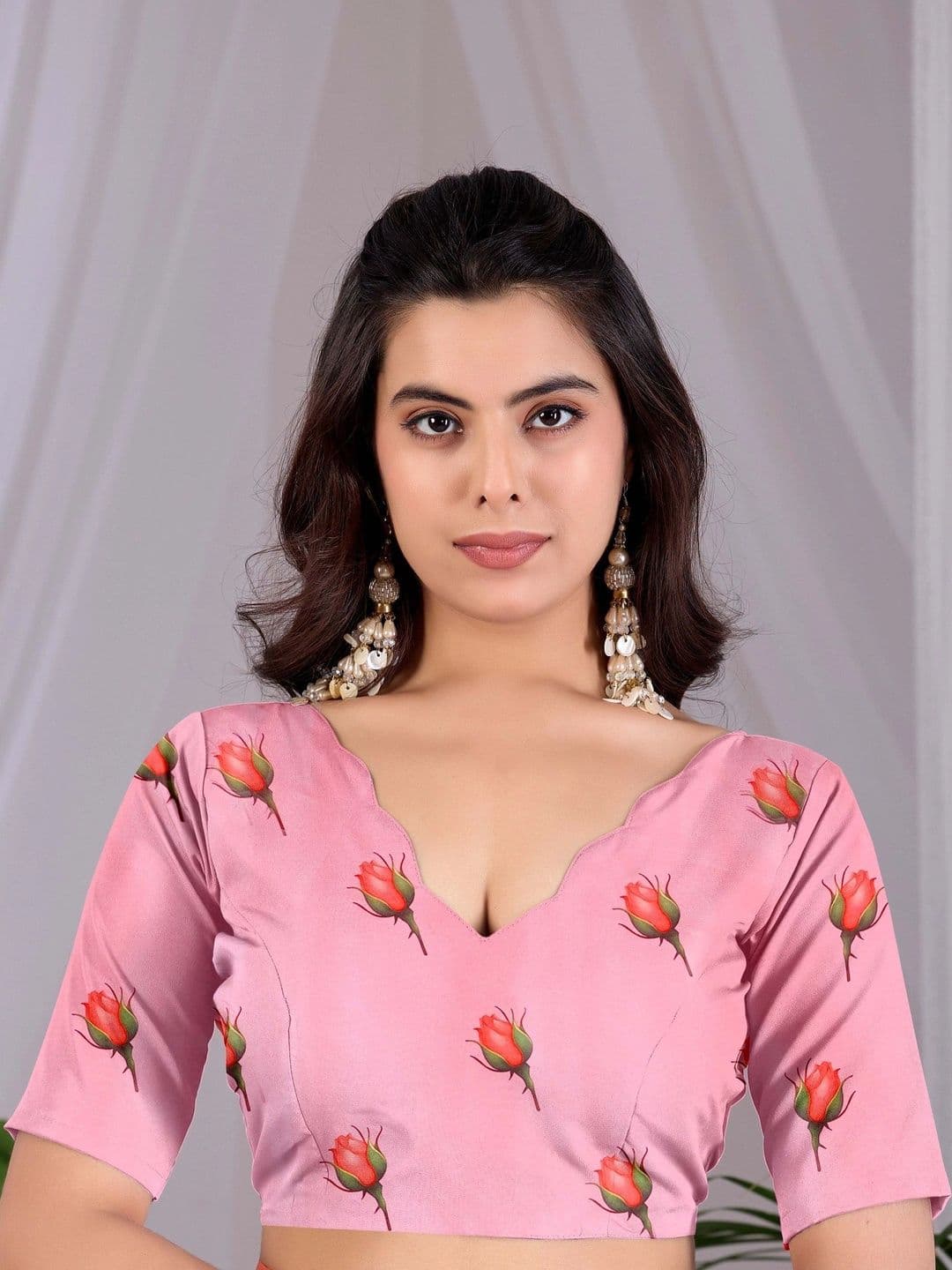 Moda Rapido Floral Satin Designer Saree thumbnail 6