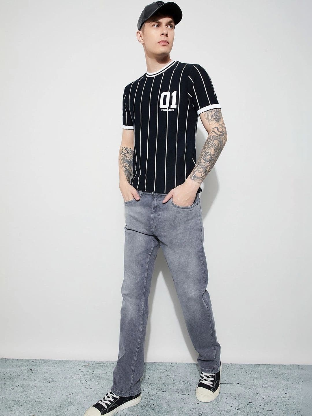 Fame Forever by Lifestyle Men Straight Fit Mid-Rise Low Distress Stretchable Jeans thumbnail 7