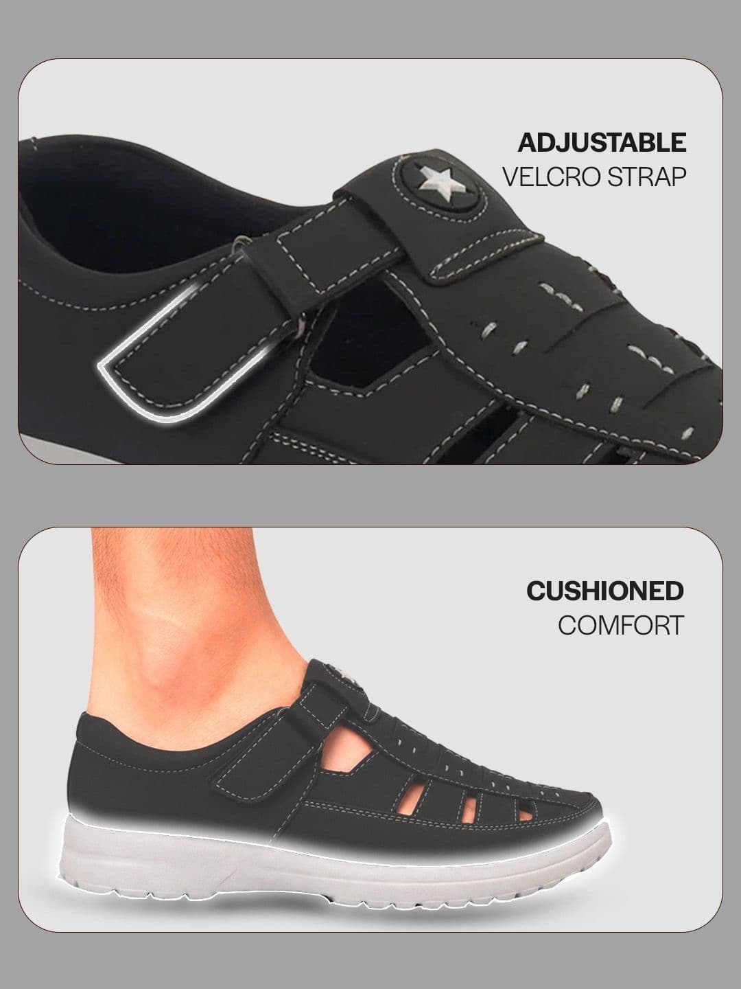 FAUSTO Men PU Shoe-Style Sandals thumbnail 2