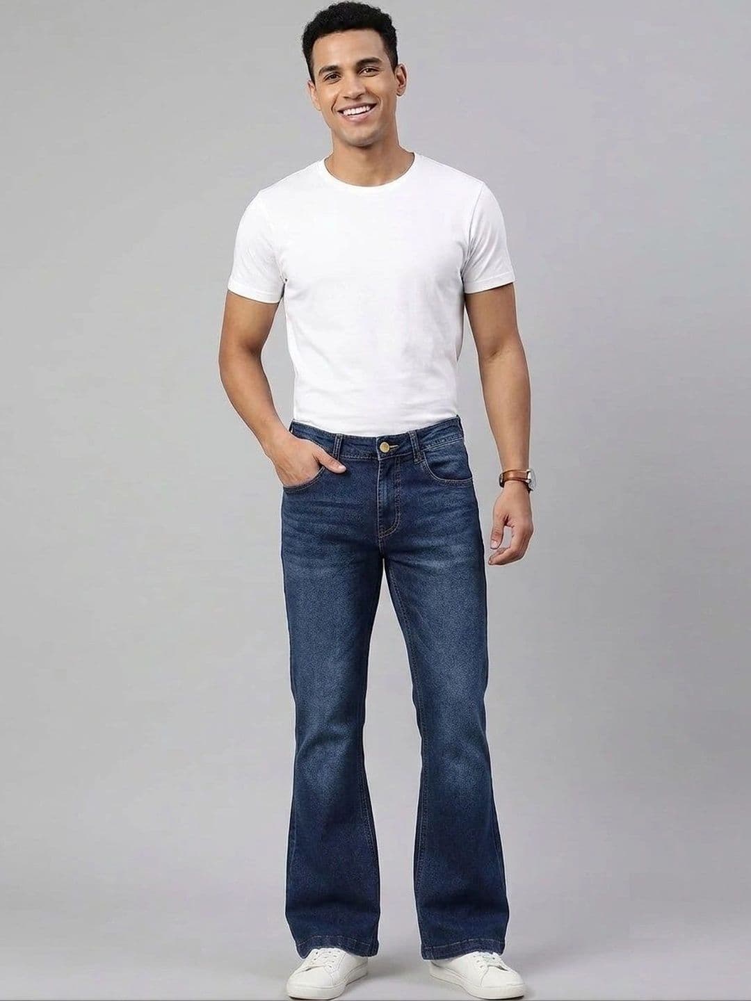 MM-21 Men Bootcut Mid-Rise Light Fade Jeans - view 1